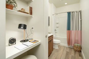 Workstation desk in studio and 1-bedroom homes